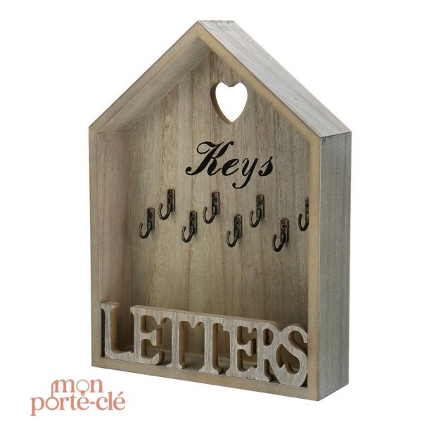 Porte-Clé Mural en Bois, design moderne