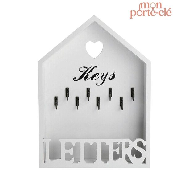 Porte-Clé Mural en Bois, décoration fonctionnelle