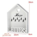 Porte-Clé Mural, style naturel en bois