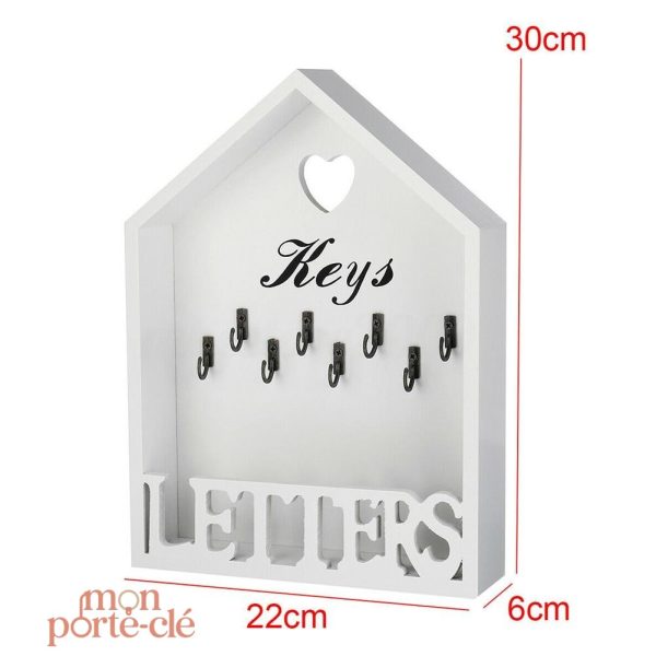 Porte-Clé Mural, style naturel en bois