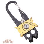 Porte-Clé Multifonction 20 en 1 en acier inoxydable