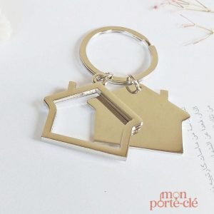 Porte-clé original en forme de maison pour clés