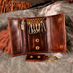 Porte-monnaie et porte-clé homme en cuir