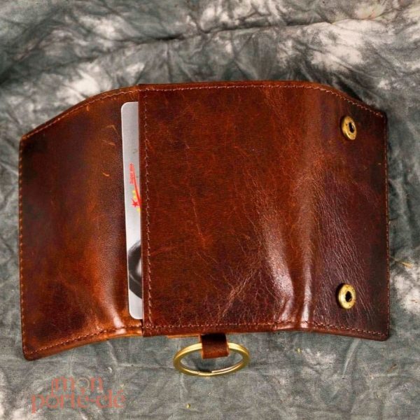 Porte-clé homme avec compartiment pour billets et pièces