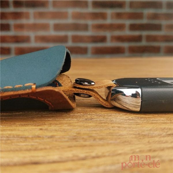 Porte-clé en cuir à l'allure raffinée