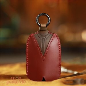Porte-clé stylé en cuir véritable