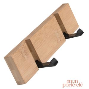 Porte-Clé Mural en Bois de Bambou