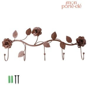 Porte-Clé Mural en style vintage avec roses