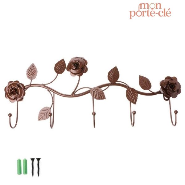 Porte-Clé Mural en style vintage avec roses