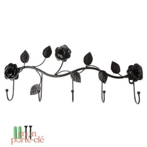 Rangement élégant pour clés avec roses décoratives