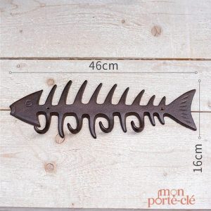 Rangement mural original en forme de poisson