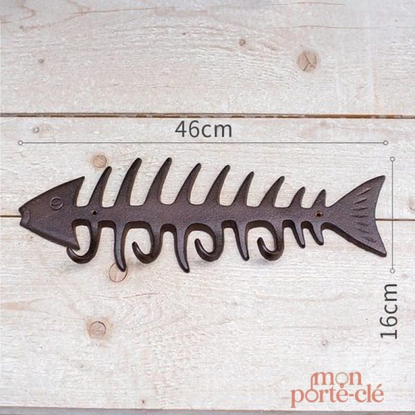 Rangement mural original en forme de poisson