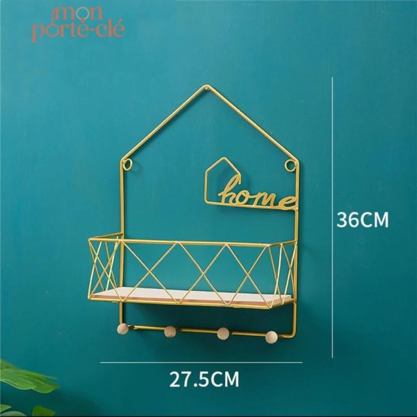 Porte-clé mural en métal élégant pour entrée organisée