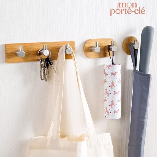 Porte-Clé Mural en Bois