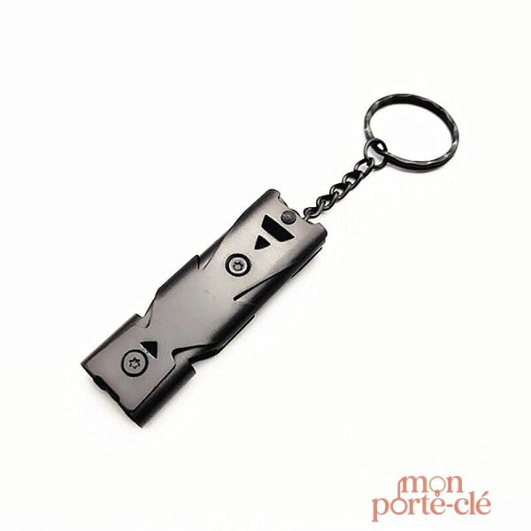 Sifflet intégré au porte-clé pour une accessibilité rapide