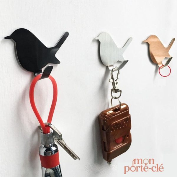 Rangement mural pour clés, colibri stylisé