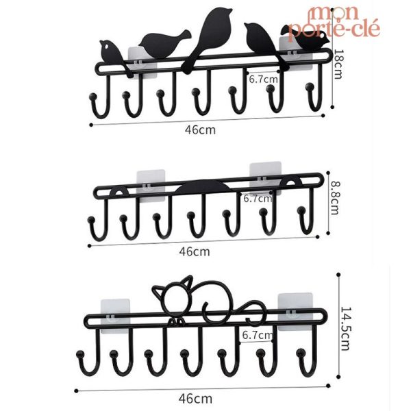 Support pour clés au design oiseaux