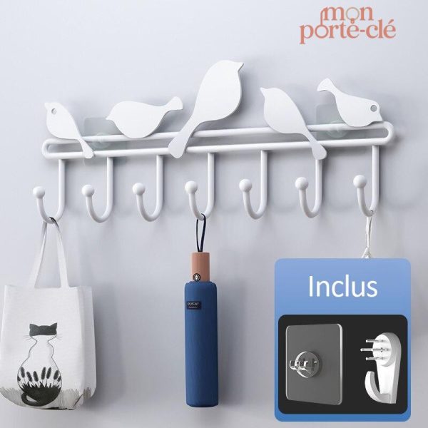 Accroche-clés mural Oiseaux