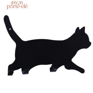 Porte-clé mural design chat pour organisation pratique