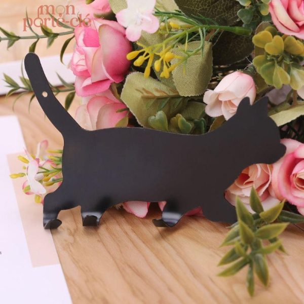 Porte-clé mural en forme de chat pour décoration intérieure
