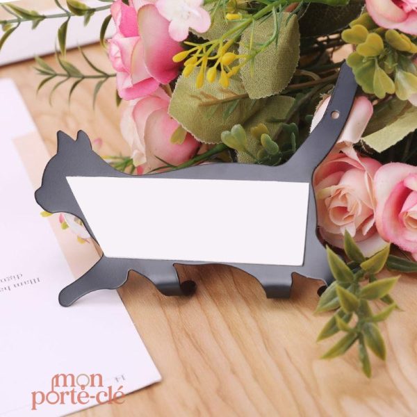 Support mural élégant pour clés avec design de chat