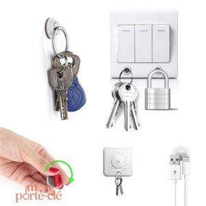 Support mural pour clés avec fixation magnétique