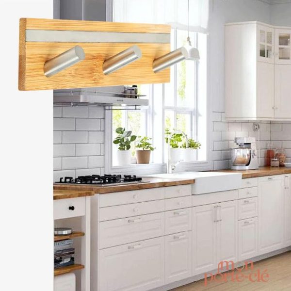 Porte-clé mural design en bois