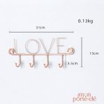 Support mural pour clés en inox design moderne