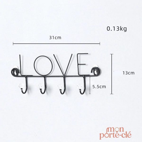 Porte-clé mural en inox pour une organisation efficace