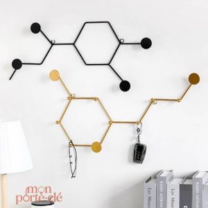 Porte-Clé Mural Luxe Géométrique