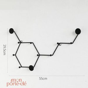 Porte-Clé Mural Élégant en Formes Géométriques