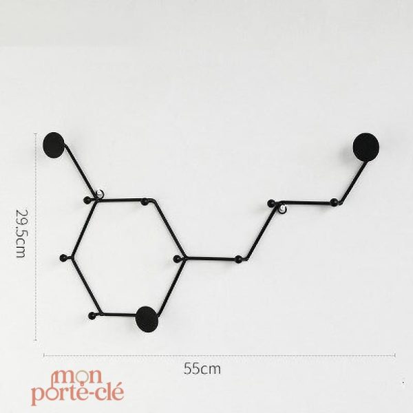 Porte-Clé Mural Élégant en Formes Géométriques