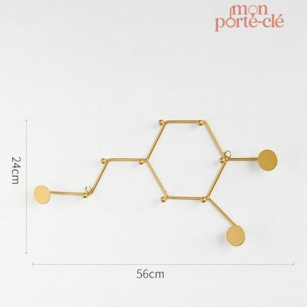 Porte-Clé Mural Artistique en Décor Géométrique