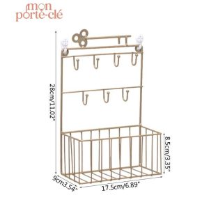 Support de clés mural au design industriel