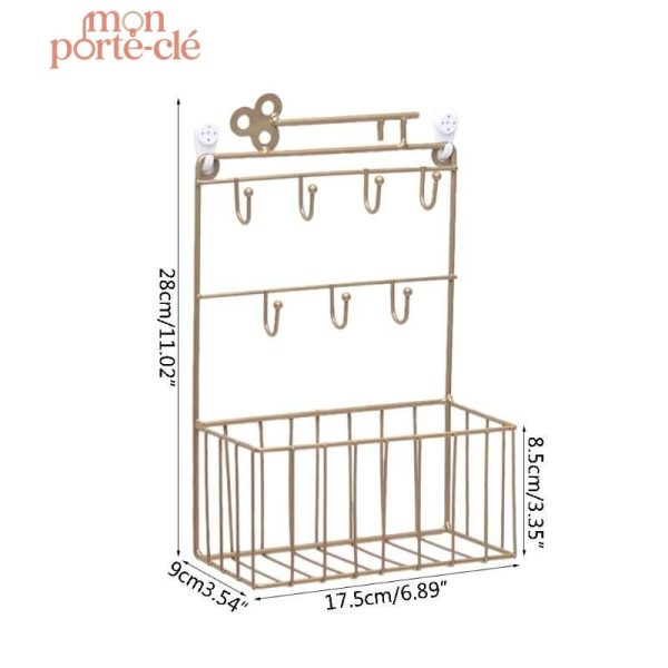 Support de clés mural au design industriel