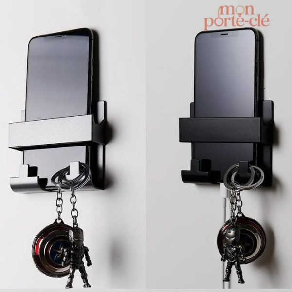 Porte-clé mural support de téléphone élégant et pratique
