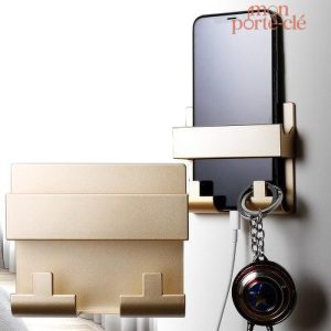 Porte-clé innovant avec support pour téléphone intégré