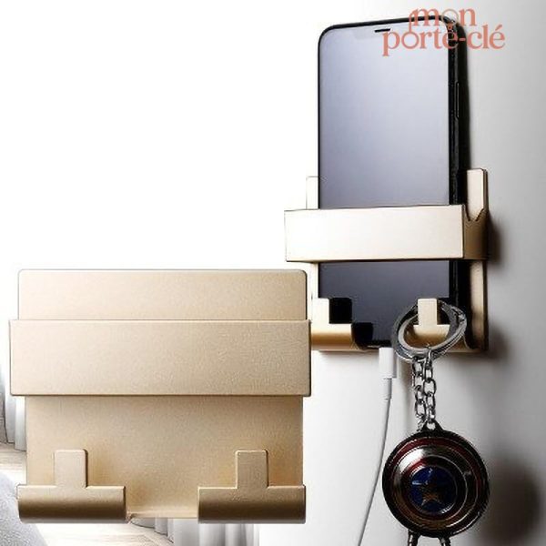 Porte-clé innovant avec support pour téléphone intégré