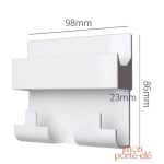 Porte-clé mural pratique avec support pour appareil mobile