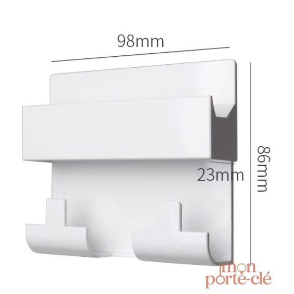 Porte-clé mural pratique avec support pour appareil mobile