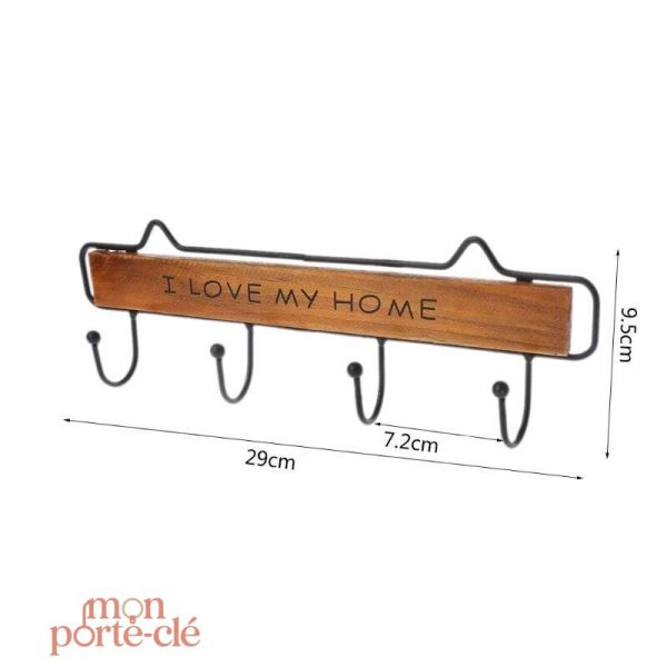 Support mural pour clés décoratif