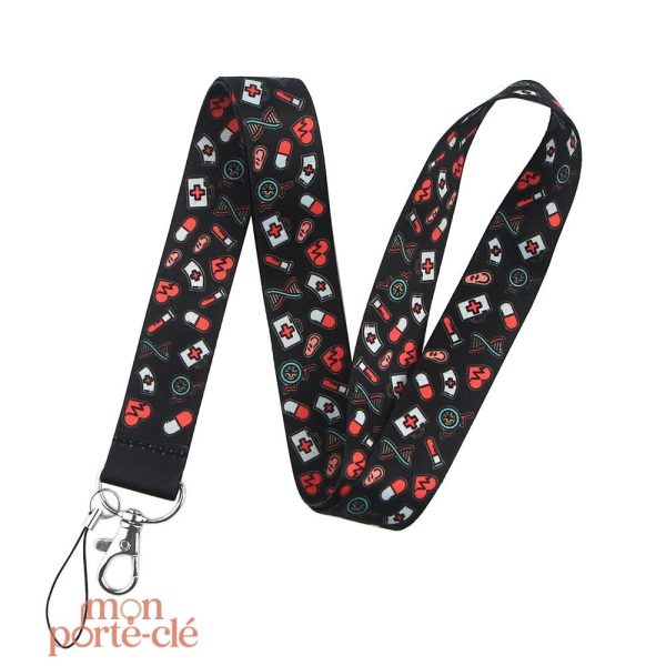 Tour de Cou Porte-Clé Aide Soignante