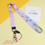 Tour de cou licorne porte-clé coloré et ludique
