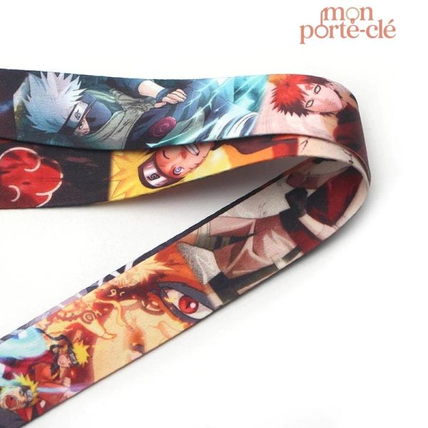 Tour de cou avec porte-clé pour les amateurs de Naruto